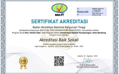 Akreditasi Program Studi Doktor Teknik Sipil