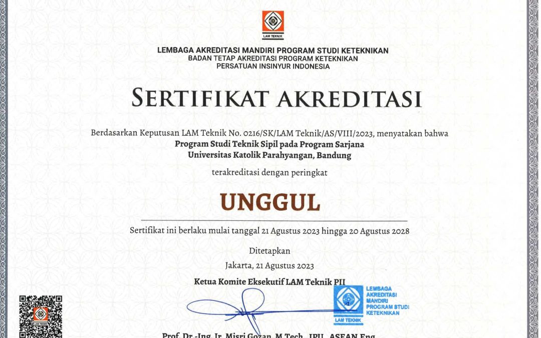 Akreditasi Program Studi Sarjana Teknik Sipil